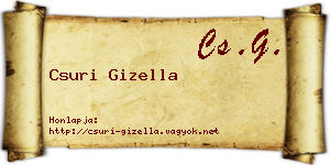 Csuri Gizella névjegykártya